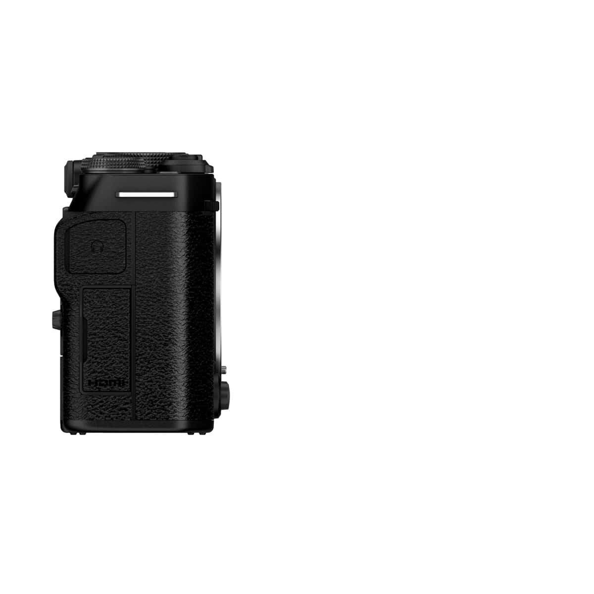 Schwarzes Fujifilm X-M5 Gehäuse, kompakt und robust für Fotografie.